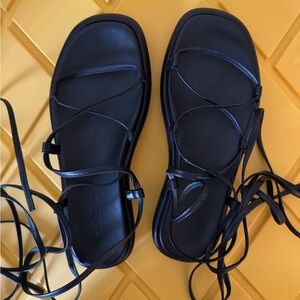 KHAITE Women's Black Strappy Sandals